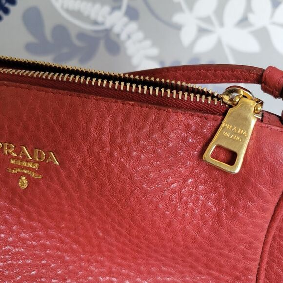 PRADA Red Vit.Daino Leather Bag - Picture 3 of 7